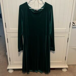 Bates Sisters Velvet Green Dress
